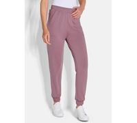 2-in-1-Hose GOLDNER "Kurzgröße Bequeme Viskose-Schlupfhose, Doppelpack", Damen, Gr. 20, K-Gr, rosa (altrosé, grau), Obermaterial: 64% Viskose CV. 30% Polyester PES. 6% Elasthan EL., normal, Hosen, Ela
