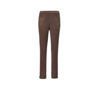 2-in-1-Hose GOLDNER "Kurzgröße Bi-elastische Hose, Veloursleder-Look", Damen, Gr. 24, K-Gr, beige (taupe), Obermaterial: 90% Polyester PES. 10% Elasthan EL., Hosen (66817954-24) taupe
