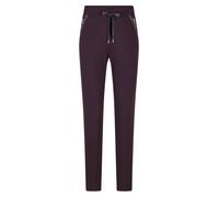 2-in-1-Hose GOLDNER "Kurzgröße Elegante Joggpants SARA, hoher Bund", Damen, Gr. 25, K-Gr, lila (aubergine), Obermaterial: 67% Viskose CV. 27% Polyamid PA. 6% Elasthan EL., Hosen (99214427-25) aubergin
