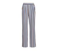 2-in-1-Hose GOLDNER "Kurzgröße Palazzo-Hose mit sommerlichem Druck", Damen, Gr. 23, K-Gr, blau (blau, sand, gestreift), Obermaterial: 100% Viskose CV., Hosen (13034001-23) blau, sand, gestreift
