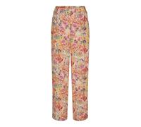 2-in-1-Hose GOLDNER "Kurzgröße Schlupfhose mit floralem Print", Damen, Gr. 26, K-Gr, bunt (bunt, gemustert), Obermaterial: 100% Viskose CV., gerade, Hosen, Eingriffstaschen an der Seitennaht (50096536