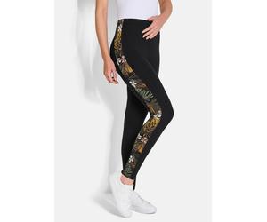 2-in-1-Hose GOLDNER "Kurzgröße Schmale Doppelpack-Leggings", Damen, Gr. 24, K-Gr, schwarz, Obermaterial: 95% Viskose CV. 5% Elasthan EL., Hosen, Dezenter Glanz (79467969-24) schwarz