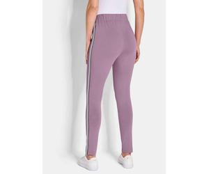 2-in-1-Hose GOLDNER "Kurzgröße Zweierpack Leggings mit schmalem Bein", Damen, Gr. 19, K-Gr, rosa (altrosé, schwarz), Obermaterial: 95% Baumwolle CO. 5% Elasthan EL., Hosen, Seitliche Streifen (7759054