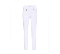 2-in-1-Hose GOLDNER "Schlupfhose LOUISA mit Steppnähten", Damen, Gr. 44, N-Gr, weiß, Obermaterial: 67% Baumwolle CO. 28% Polyamid PA. 5% Elasthan EL., Hosen (82241405-44) weiß