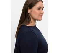 Sheego 2-in-1-Langarmshirt in Layering-Optik 40/42 nachtblau