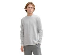 TOM TAILOR DENIM - Langarmshirt im 2-in-1 Look Light Stone Grey Melange L
