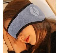 2-in-1-Ohrenschützer-Schlafmaske, Plüsch-Schlafmaske, Augenschutz, Augenschutz, für warme Entspannung, Plüsch-Augenbinde, schalldichte Ohrstöpsel (1 Stück, Grau)