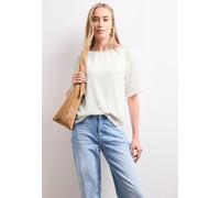 Street One Frauen 2-in-1 Shirt aus Mesh mit U-Boot-Ausschnitt in Weiß, Gr: 44