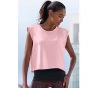 LASCANA ACTIVE 2-in-1-Shirt Damen rosa-schwarz Gr.L (44/46)