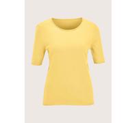 2-in-1-Strickjacke MADELEINE "Twinset Basic Strickjacke mit Halbarmpullover", Damen, Gr. 48, gold (goldgelb, melange), Obermaterial: 46% Modal CMD. 40% Polyacryl PAN. 14% Polyamid PA., Modern, Strickj