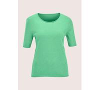 2-in-1-Strickjacke MADELEINE "Twinset Basic Strickjacke mit Halbarmpullover", Damen, Gr. 48, grün (smaragd, melange), Obermaterial: 46% Modal CMD. 40% Polyacryl PAN. 14% Polyamid PA., Modern, Strickja