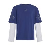 adidas - Kid's Future Icons 2-In-1 Long Sleeve T-Shirt - Longsleeve, Gr. 176, blau (DarkBlue/LightGreyHeather/NightIndigo)
