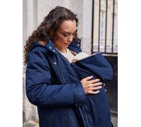 2-in-1-Umstandsjacke/Tragejacke mit Leo-Kunstfellfutter ENVIE DE FRAISE blau Gr. 36