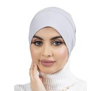 2-in-1 Unter-Hijab - beidseitig tragbar, eine Seite schlicht, eine Seite gekreuzt, aus geripptem Premium-Jersey für muslimische Frauen SH-4
