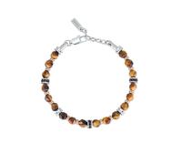 2 Jewels Armband 232191 Edelstahl, Tigerauge, PVD Beschichtung rosé