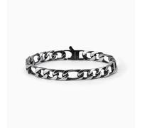 2 Jewels Armband Herren Figaro 232265 Edelstahl, PVD Beschichtung Schwarz