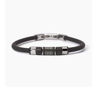 2 Jewels Armband Herren Silikon 232358 Street Edelstahl, Kristall