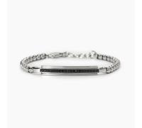 2 Jewels Armband Venezianer 232474 Edelstahl, Kristalle, Schwarz
