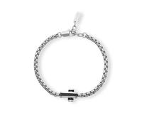 2 Jewels Herren Armband Kreuz Edelstahl schwarz PVD beschichtet mit Kristallen 232219