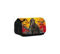 (2)Jurassic World Dinosaurier Muster doppellagig Student Schreibwaren Aufbewahrungstasche