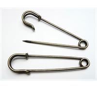 2 Kiltnadeln 70 mm in Vintage Bronze von Vintageparts, DIY-Schmuck
