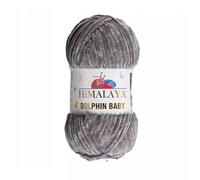 2 Knäuel/Strang Himalaya Dolphin Babygarn, jeder Strang 100 g, 120 m, superdickes Polyester-Deckengarn, Samtgarn, Amigurumi-Garn (80369 Hellanthrazit)