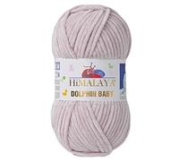2 Knäuel/Strang Himalaya Dolphin Babygarn, jeder Strang 100 g, 120 m, superdickes Polyester-Deckengarn, Samtgarn, Amigurumi-Garn (80342 Beige)