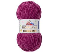 2 Knäuel/Strang Himalaya Dolphin Babygarn, jeder Strang 100 g, 120 m, superdickes Polyester-Deckengarn, Samtgarn, Amigurumi-Garn (80338 Hellbeere)