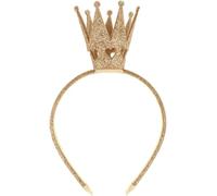 2 Kronen-Stirnbänder, Glitzer-Goldkrone, Rosarote Glitzerkrone, Geburtstagskrone, Königin-Krone, Goldener Haarschmuck, Kinderkrone, Dreidimensionales Kronen-Stirnband