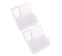 2 Leer Klar Garnbox Nähgarnhalter Aufbewahrungsbox für 42 Nähgarn