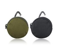 2 Mini-Geldbörsen, Süße Runde Geldbörse, Einfache Einfarbige Münztasche, Schlüsselanhänger-Aufbewahrungstasche, Praktische Geldbörse Für Den Außenbereich