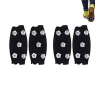 2 Paar Anti Rutsch Schuhspikes, Eisgriffe Für Schuhe Und Stiefel, rutschfeste Eiskrallen Mit Stahlstollen, 5 Zähnige Schuhkrallen, Schuhspikes Zum Überziehen, Schneespikes Für Wanderschuhe(B)