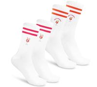 2 Paar Bestickte Aperol Socken - Lustige Geschenkidee für Aperol-Liebhaber, Weiße Tennissocken aus Baumwolle| Unisex Socken für Damen & Herren (DE/NL/SE/PL, Numerisch, 36, 42, Regular, Regular, C)