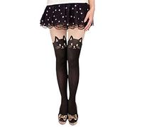 2 Paar Frauen Oberschenkelhohe Socken Sexy Cat Schwanz Tattoo Cartoon Katze Muster Overknee Strümpfe Strumpfhose