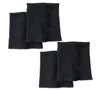 2 Paar gestrickte gerippte Manschetten, schwarz, Sweatshirt-Manschetten, Stretch-Manschetten zum Nähen, Pullover-Manschetten für Ärmel, Manschetten für Mäntel, Kleidung, Reparaturbündchen,