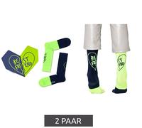 2 Paar Happy Socks Bestie Socks Damen Baumwoll-Socken Sparpack Alltags-Strümpfe in Geschenk-Box XBES02-6500 Grün/Schwarz 36-40