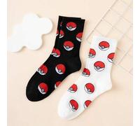 2 Paar Herren Pokémon Serie Pikachu gemusterte interessante bunte Cartoon Jacquard Knöchelsocken, Sportbekleidung, ganzjährig, Europäische & Amerikani