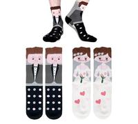 DHSBGWSX 2 Paar Hochzeitssocken Für Männer Und Frauen, Süße Paarsocken, Geschenke Für Das Brautpaar, Lustige Kleine Hochzeitsgeschenke, Socken Für Braut Und Bräutigam, Wadensocken Zur Verlobung