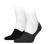 2 Paar Levis 168SF Low Rise Sneaker Socken Unisex 993050001, Farbe:Anthracite Melange/Black, Socken & Strümpfe:35-38