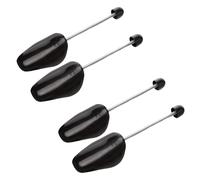 2 Paar schwarze Spiralfeder-Schuhspanner verstellbare Länge Erwachsene Schuhspanner Kunststoff Schuhformer Unterstützung für Stiefel High Heels Casual Sneaker (Herren), Schwarz , X-Large