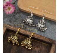 2 Paar Set Böhmische Zinklegierung Perlen Quasten Ohrringe Tropfen Ohrringe für Frauen für den Urlaub