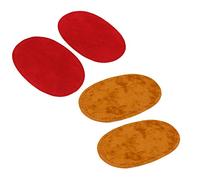 2 Paar Sew On Patches Knie Patches für Jeans Kleidung Rot