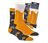 2 Paar „Socks4fun“ Socken mit Biermotiv, Gr. 42 - 47
