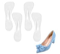 2 Paar Transparente Antirutsch Geleinlagen Damen, 3/4 Selbstklebende Rutschfeste Einlegesohlen, Komfort Schuheinlagen,Weiche Einlegesohlen, Linderung von Fußschmerzen für Pumps Sandalen Flats