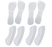 2 Paar Transparente Silikon-Einlegesohlen Und 2 Paar Fersenaufkleber, Weiche Einlegesohlen, Rutschfeste Einlegesohlen, Anti-Verschleiß-Einlegesohlen, Schuhzubehör