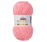 2 Pack/Knäuel Himalaya Dolphin Baby, jeder Knäuel 100 gr/3,5 oz, 120 mt/ 132 yd, super sperriges Garn, Deckengarn, Samtgarn, Strickgarn, Amigurumi-Garn, Babygarn 80346