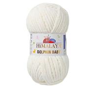 2 Pack/Knäuel Himalaya Dolphin Baby, jeder Strang 100 gr/3,5 oz, 120 mt/ 132 yd, super sperriges Garn, Deckengarn, Samtgarn, Strickgarn, Amigurumi-Garn, Babygarn 80308