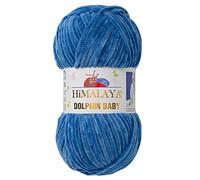 2 Pack/Knäuel Himalaya Dolphin Baby, jeder Strang 100 gr/3,5 oz, 120 mt/ 132 yd, super sperriges Garn, Deckengarn, Samtgarn, Strickgarn, Amigurumi-Garn, Babygarn 80341