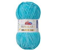 2 Pack/Knäuel Himalaya Dolphin Baby, jeder Strang 100 gr/3,5 oz, 120 mt/ 132 yd, super sperriges Garn, Deckengarn, Samtgarn, Strickgarn, Amigurumi-Garn, Babygarn 80315