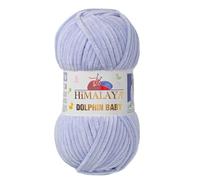 2 Pack/Knäuel Himalaya Dolphin Baby, jeder Strang 100 gr/3,5 oz, 120 mt/ 132 yd, super sperriges Garn, Deckengarn, Samtgarn, Strickgarn, Amigurumi-Garn, Babygarn 80344